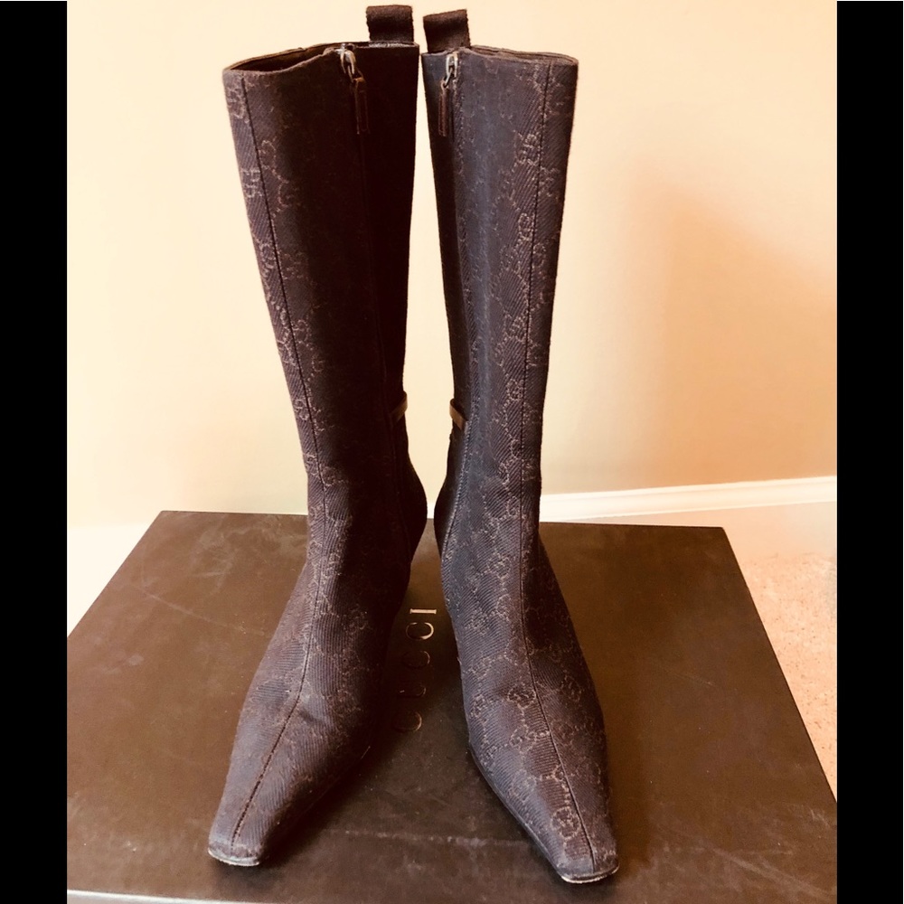 💯Authentic Gucci Logo boots